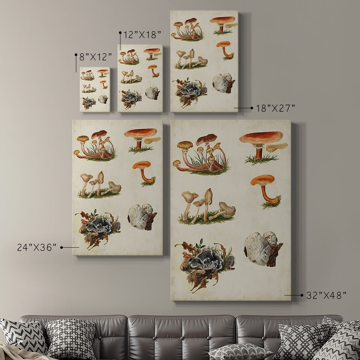 Mushroom Species X Premium Gallery Wrapped Canvas - Ready to Hang