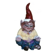 Homestyles The 60's Janice "Chick" Flower Child Hippie Meditating Yoga ZEN Gnome Home & Garden Gnome Statue 10"H