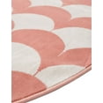 thumbnail image 4 of Unique Loom Whimsy Kids Collection Area Rug - Arches (7' 10" Round Soft Coral Pink/Ivory), 4 of 9