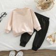 thumbnail image 3 of Xudanell Boy Baby Clothes Boys Winter Suit Boys Casual Letter AUNTIE'S LITTLE MAN Printing Long Sleeve Sweatshirt Solid Color Pants Set 6 12 18 24 Months 2T 3T, 3 of 6