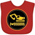 thumbnail image 3 of Inktastic Digger Construction Truck Boys Boys Baby Bib, 3 of 4