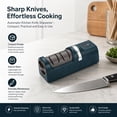thumbnail image 5 of 3-Stage Electric Knife Sharpener, Beige Automatic Kitchen Sharpener with Double-Sided Sharpening Stone, Professional Sharpening Tool for All Kitchen Knives and Scissors (k), 5 of 6