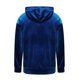 thumbnail image 4 of Sudadera con Capucha y Media Cremallera de Terciopelo para Mujer, Estilo Informal, Larga, con Bolsillos Azul Real XL, 4 of 7