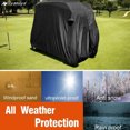 thumbnail image 2 of AYAMAYA 4 Passenger Golf Cart Covers, Heavy Duty 420D Waterproof UV Resistant Dustproof Golf Cart Cover Fits EZGO, Club Car, Yamaha (Black), 2 of 7