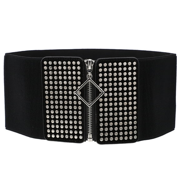 Corset Belt Clothing Accessory Rivet Waist Women Waistband Elastic PU Womens Women's