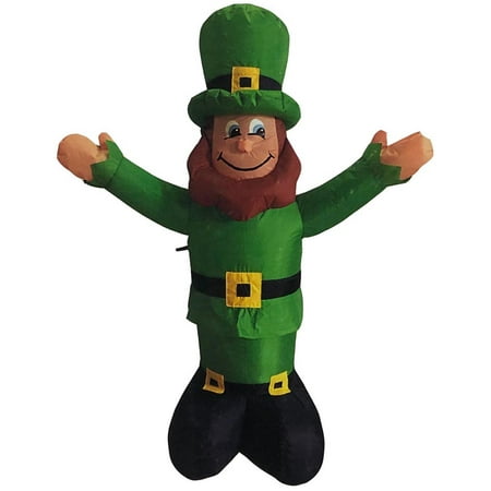 4' Air Blown Inflatable St. Patrick's Day Leprechaun w/ Hand Up