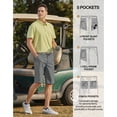thumbnail image 4 of PULI Mens Golf Hiking Shorts Lightweight Casual Dress 12" Inseam Work Stretch Travel Hybrid Quick Drying with Pockets, 4 of 7