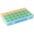 thumbnail image 1 of shiyou-Small Pill Box with 3 Compartments, Cute Portable Travel Daily Pill Box Organizer Case, Small Portable Pill Case (MonthlyClean), 1 of 4