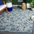 thumbnail image 2 of SAFAVIEH Courtyard Donal Floral Indoor/Outdoor Area Rug, Grey/Navy, 5'3" x 7'7", 2 of 9