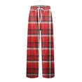 thumbnail image 5 of SnnmBlm Men's Cotton Super Soft Flannel Plaid Pajama Pant Red 2XL, 5 of 7