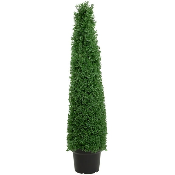 4' Artificial Boxwood Cone Topiary Tree with Pot  Unlit - 11