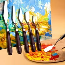 Back to School Supplies maho 5 Pcs Painting Scraper Knife Painting Spatula with Wood Handles for Oil Painting Art tools Hobbyist on Clearance