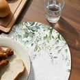 thumbnail image 3 of Eucalyptus Round 13 Inch Placemats Set of 6, Butterfly Sage Green Leaf Farmhouse Plant HeatResistant Non Slip Place Mats for Dining Table, Wipeable Braided Kitchen Table Mats for Housewarming, 3 of 9