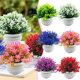 thumbnail image 2 of 1 juego de macetas artificiales para fotos ornamentales, plantas de césped artificial de plástico para escritorio, accesorios de decoración del hogar al aire libre, 2 of 5