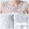 thumbnail image 5 of Girls Elegant Dresses Sleeveless Floral Lace Tulle Ball Gown Dress For Christmas Party Wedding Birthday Formal Event, 5 of 5