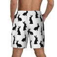 thumbnail image 4 of Balery Black Rabbit Mens Swim Trunks Swim Shorts for Men Quick Dry Inseam Beach Shorts with Compression Liner Pocket-XX-Large, 4 of 9
