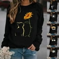 thumbnail image 2 of Hot Eaby Women's Sweater Round Neck Casual Loose Pullover Printed Long-Sleeved T-Shirt, 2 of 2