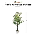thumbnail image 4 of Árbol Olivo Planta Artificial Realista Con Maceta 1.2m, 4 of 5