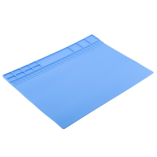 Alfombrilla De Reparación De Teléfonos Móviles, 40 X 30 Cm Herramientas De Reparación De Tornillos De Silicona De Aislamiento Térmico Multifunción Pla Azul Sunnimix Almohadilla de reparación resistente al calor