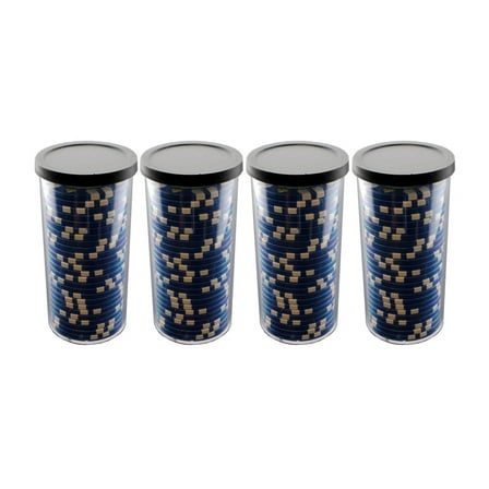Versa Games 25pc Poker Chip Storage Tube 4 Piece Set