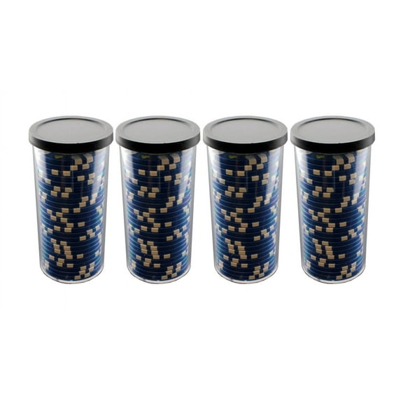 Versa Games 25pc Poker Chip Storage Tube 4 Piece Set