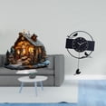 thumbnail image 2 of Escultura de escena de , adorno de pie de acrílico, reloj de pared decorativo con péndulo oscilante, material reutilizable único, adecuado, 2 of 8