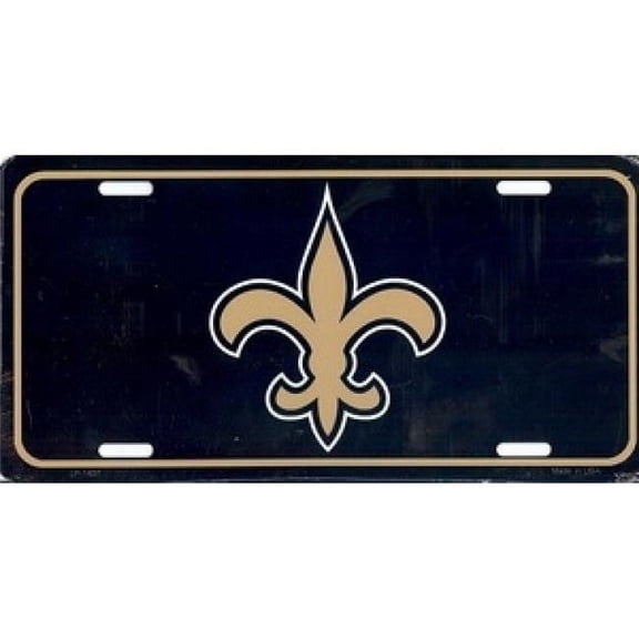 Fleur-De-Lis Metal License Plate