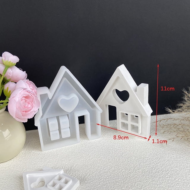 Fiudx Liquidación de ahorros de verano Moldes Moldes De Fundición Casas Moldes Para Velas Moldes Para Fundición Casa Con Ventana Moldes Para Velas Molde Para Jabón Moldes De Resina Epoxi Molde Para C