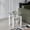 white, clear, variant on Sumdeal 17.71" Square White Clear Tempered Glass End Table, 2-Tier Storage Shelf, Small Side Table for Living Room or Bedroom