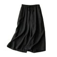 thumbnail image 1 of Jupe Grand d'Été pour Femmes Taille Haute Artistique Polyvalente Ample Décontractée Raccourcie, 1 of 6