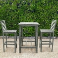 thumbnail image 2 of Renaissance Outdoor Hand-scraped Wood Bar-height Set, 2 of 5
