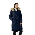 thumbnail image 4 of WenVen Women's Winter Coat Hooded Puffer Jacket Warm Windproof Coat Navy L, 4 of 6