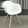 thumbnail image 2 of Furniture of America Shego Modern Plastic Accent Chairs - Set of 2, White, 2 of 6