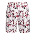 thumbnail image 6 of Kdxio Cherry Blossoms Pattern Mens Casual Shorts - Drawstring Summer Beach Sports Shorts for Men, 6 of 9