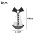 thumbnail image 2 of Fishbone Tent Stakes with Spring Rope Hook Cord Adjuster Tensioner Kit for Camping on Wooden Platform-black, 2 of 5