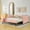 Pink, variant on Harper & Bright Designs Twin Size Upholstered Daybed with Trundle, Boucle Sofa Bed Frame for Living Room and Bedroom, Yellow