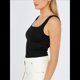 thumbnail image 5 of Camisetas Sin Mangas Ajustadas con Cuello Cuadrado para Mujer, de Doble Capa, Sin Costuras, Ajustadas, Básicas, -Verano 2025 Negro XL, 5 of 8