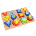 thumbnail image 3 of Shape Sorting Puzzles, Shape Match Puzzle Wooden Geometrical  for Home, 3 of 7