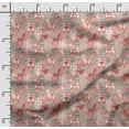 thumbnail image 2 of Soimoi Llama Alpaca Print, Velvet Fabric, Decor Sewing Fabric by The Yard 54 Inch Wide,Decorative Fabric for Upholstery and Home Accents, Peach, 2 of 5