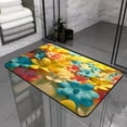 thumbnail image 2 of Alfombra de Piso de Baño Flor Alfombra de Suelo de Tierra Diatomácea, Baño Absorbente Alfombra de Pie Antideslizante, Alfombra de Secado, Alfombra de Baño, Alfombra de Piso de Interior de Suciedad, 2 of 3