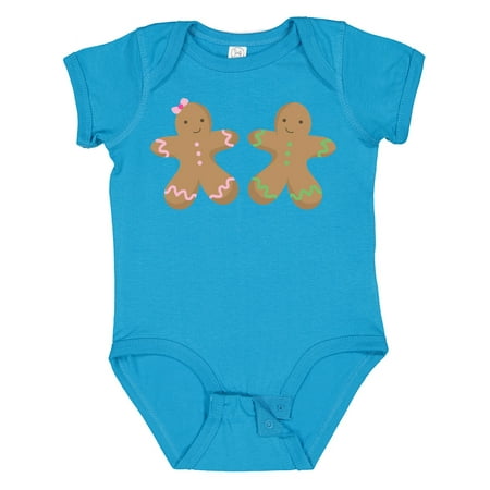 

Inktastic Twin Gingerbread Boy and Girl Co Gift Baby Boy or Baby Girl Bodysuit