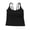 Black, variant on ZNQHFRE Women's Criss‑Cross Back Spaghetti Strap Camisole Tank Top, Slim‑Fit Layering Top With Built‑In Bra Pads One Size