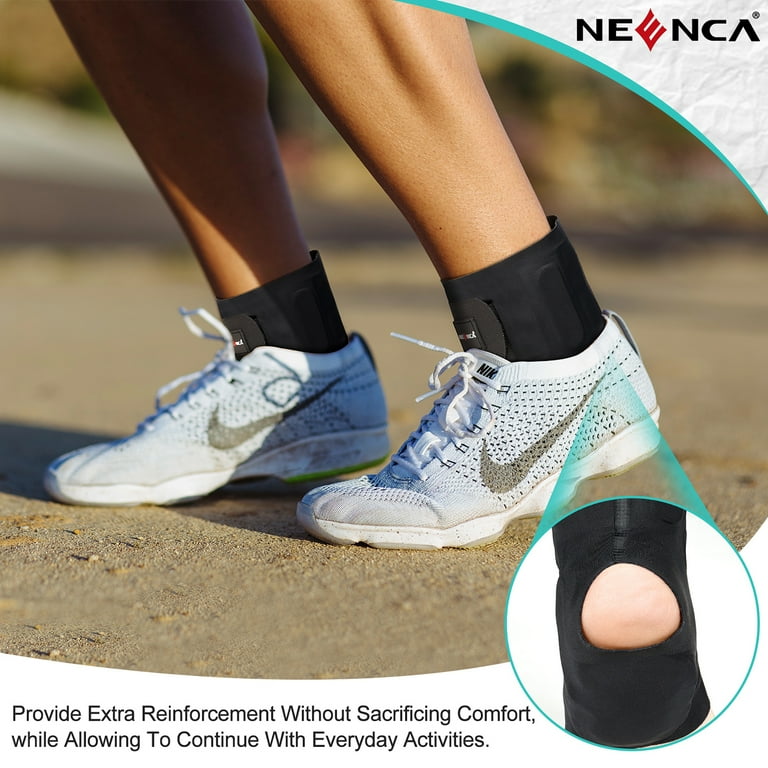 Neenca Ankle Brace Medical Lace Up Support Inflatable Heel Pads Plantar Fasciitis Relief Walmart