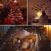 QiShi 33ft 100LED 16 Multi Color Changing Fairy Lights USB Powered with Remote Control, For Christmas Tree, Wedding Party, Indoor, Garden, Bedroom Holiday Décor