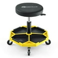 thumbnail image 1 of Costway Heavy-Duty Adjustable Height Rolling Stool with Tool Tray Storage 330 LBS Capacity Yellow, 1 of 10