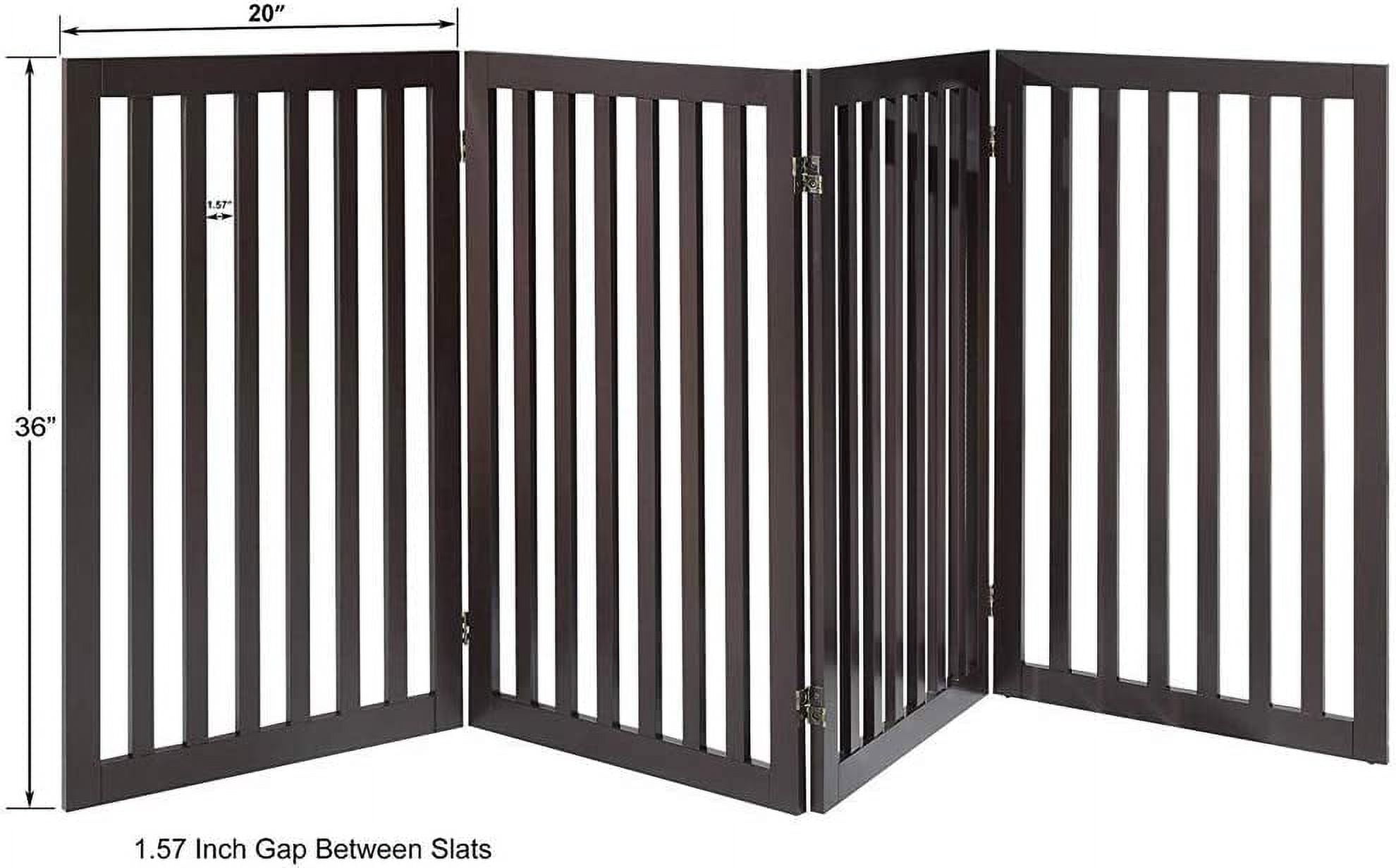 beeNbkks  36 in. High Pet Gate 4 Panels -  Espresso
