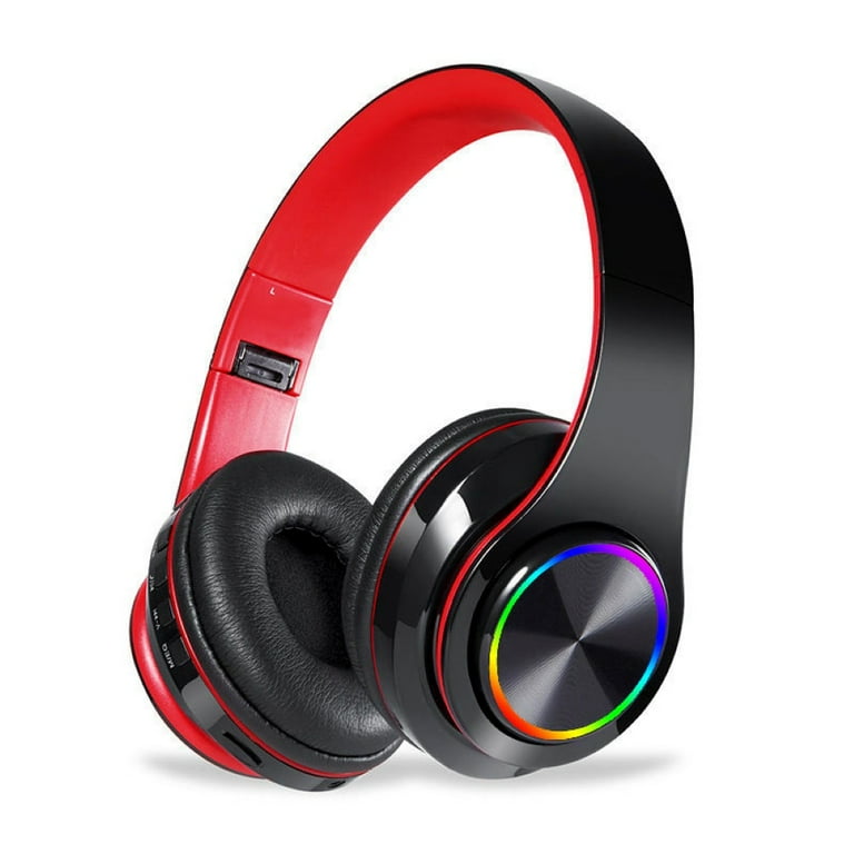XM Culture Stylish LED Light Bluetooth compatible Wireless Headphone Deep Bass Music Headset with Mic Walmart
