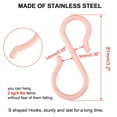 thumbnail image 2 of Uxcell Bedroom Kitchen Closet Plastic Hangers Pink S Shape Hooks 24 Pack, 2 of 7