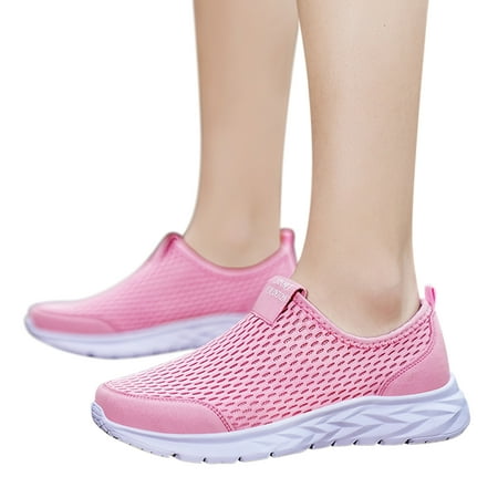 Mepaouo Women s Slip on Shoes Mesh Breathable Running Shoes Memory Foam Sole Casual Walking Shoes