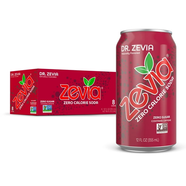 Zevia Zero Calorie, No Sugar Dr. Zevia Soda Pop, 12 fl oz, 8 Pack Cans